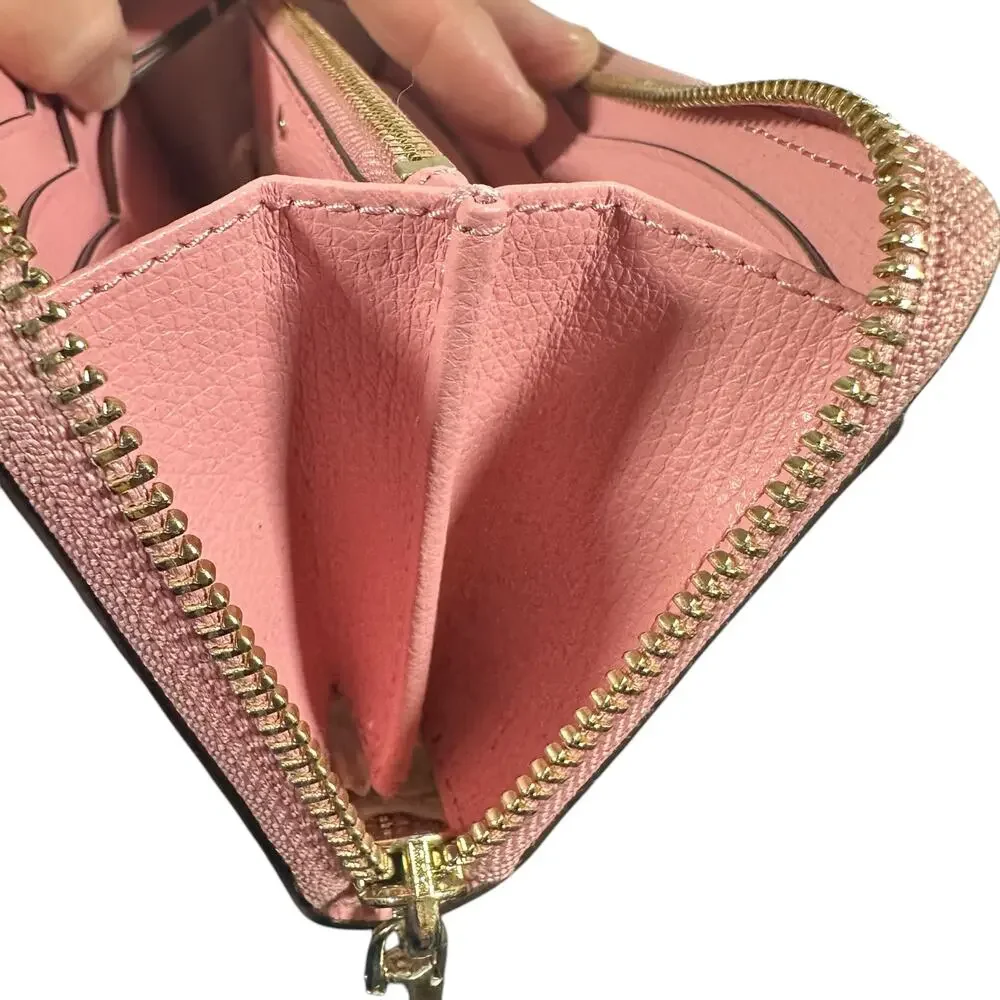 Kate Spade New York Pink Leather Zip Around Wallet
